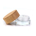 7g eye cream glass jar cosmetic glass jar with bamboo lid